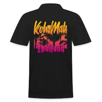 Koh Mak Thailand - Männer Poloshirt - Schwarz - Hinten - Kai (181cm)