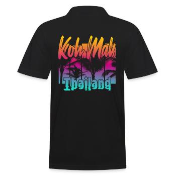 Koh Mak Thailand - Männer Poloshirt - Schwarz - Hinten - Kai (181cm)
