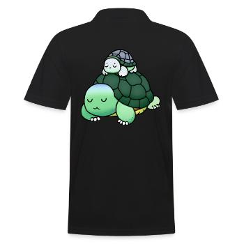 You don't wake sleeping turtles - Men's Polo Shirt - black - Back - Kai (181cm)