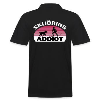 Skijoring Skiing Dog Zughund Skijoering-Team - Polo Homme - noir - Dos - Kai (181cm)