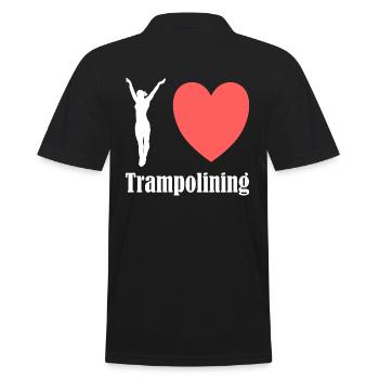 I love Trampolining - Männer Poloshirt - Schwarz - Hinten - Kai (181cm)