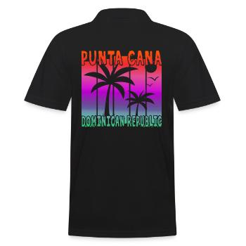Punta Cana Dominican Republic - Männer Poloshirt - Schwarz - Hinten - Kai (181cm)