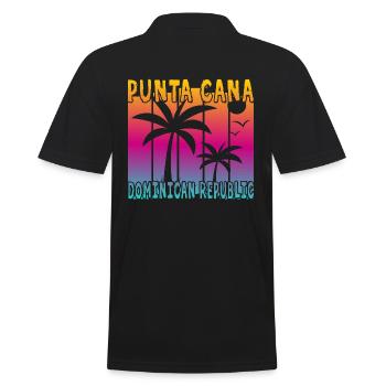 Punta Cana Dominican Republic - Männer Poloshirt - Schwarz - Hinten - Kai (181cm)