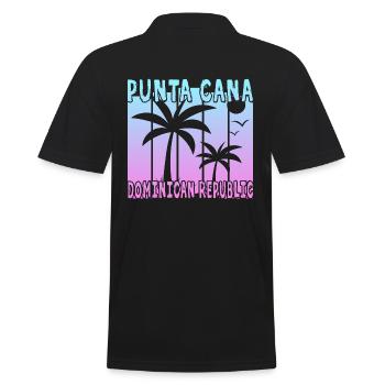 Punta Cana Dominican Republic - Männer Poloshirt - Schwarz - Hinten - Kai (181cm)