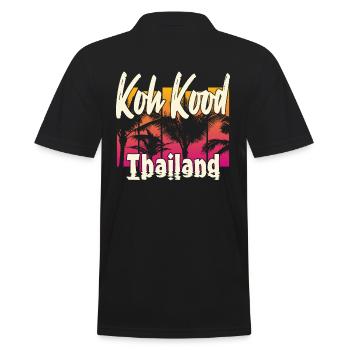Koh Kood Thailand - Männer Poloshirt - Schwarz - Hinten - Kai (181cm)
