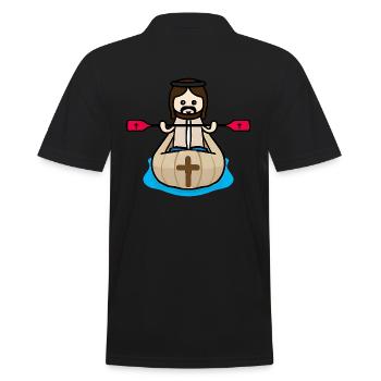 Jésus en kayak - Polo Homme - noir - Dos - Kai (181cm)