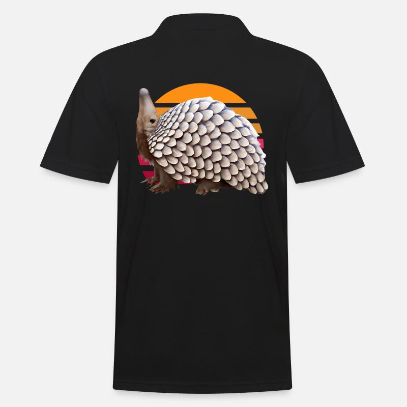 Conception de pangolin mignon - Polo Homme - noir