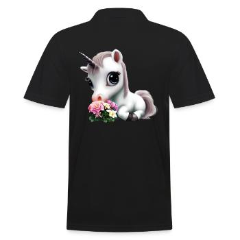 Joli bouquet d’odeurs de licorne - Polo Homme - noir - Dos - Kai (181cm)