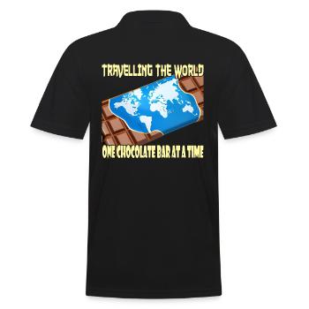 Travelling with a chocolate bar - Men's Polo Shirt - black - Back - Kai (181cm)