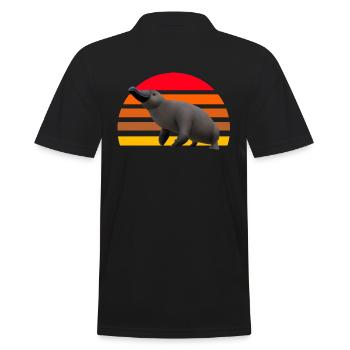 Niedliche Platypus Illustration - Männer Poloshirt - Schwarz - Hinten - Kai (181cm)
