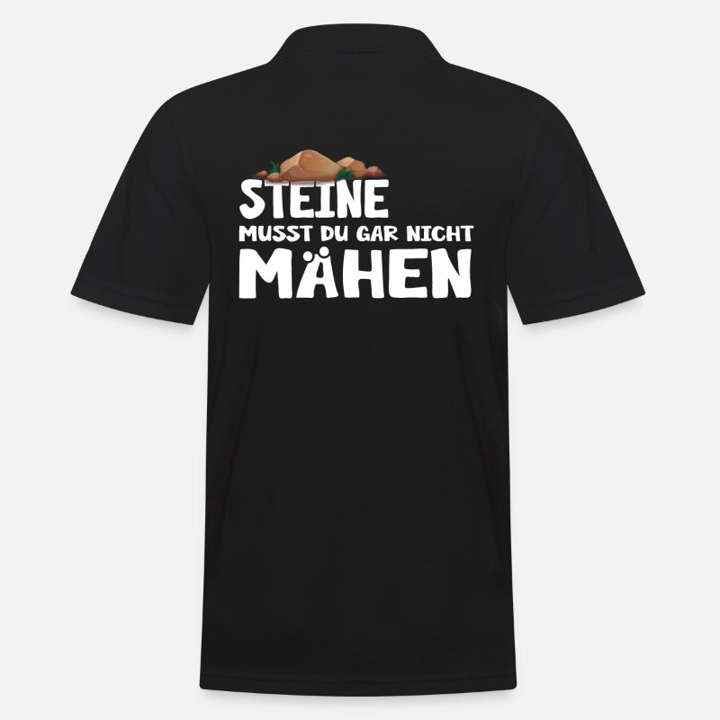 Garten Steingarten Gärtner Gartenarbeit - Männer Poloshirt - Schwarz