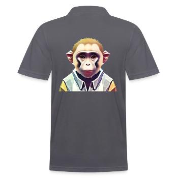 Polygon Affe - Männer Poloshirt - Anthrazit - Hinten - Nico (186cm)