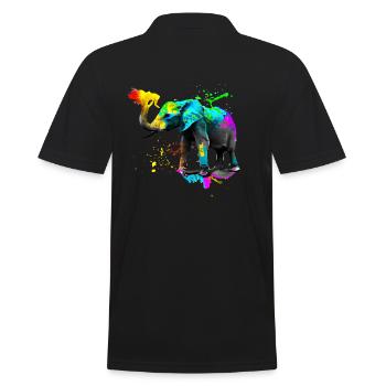 Safari Art Éléphant - Polo Homme - noir - Dos - Kai (181cm)