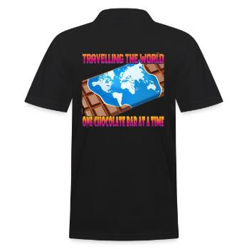 Travelling with a chocolate bar - Men's Polo Shirt - black - Back - Kai (181cm)