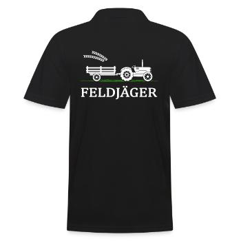 Tractor Feldjäger Village Child Farm Country Egg - Men's Polo Shirt - black - Back - Kai (181cm)