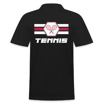 Match de tennis Balle Joueurs de tennis Club de tennis - Polo Homme - noir - Dos - Kai (181cm)