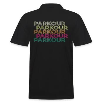 parkour jumping jump rétro-parkour traceur - Polo Homme - noir - Dos - Kai (181cm)