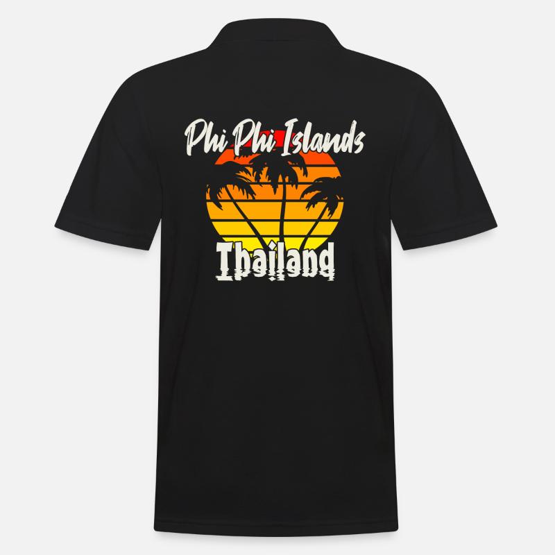 Îles Phi Phi Thaïlande - Polo Homme - noir