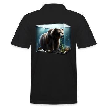 Ours dans l’aquarium - Polo Homme - noir - Dos - Kai (181cm)