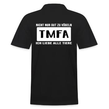 TMFA Tierheiler Tiermedizin TFA - Männer Poloshirt - Schwarz - Hinten - Kai (181cm)