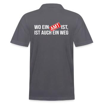 arbeitslos arbeitsamt hartz amt - Männer Poloshirt - Anthrazit - Hinten - Nico (186cm)