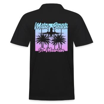 Atterrissages d’avions à Maho Beach - Polo Homme - noir - Dos - Kai (181cm)