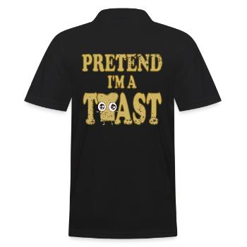 Pretend i'm a Toast - Men's Polo Shirt - black - Back - Kai (181cm)