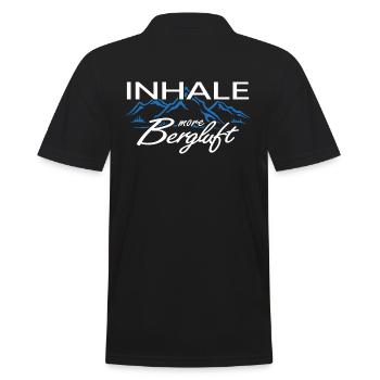 Bergluft alpin servus Bergsteiger Alpinist - Männer Poloshirt - Schwarz - Hinten - Kai (181cm)