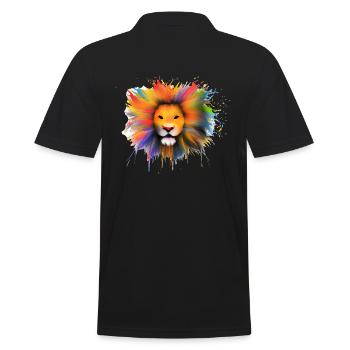 Lion coloré - Polo Homme - noir - Dos - Kai (181cm)