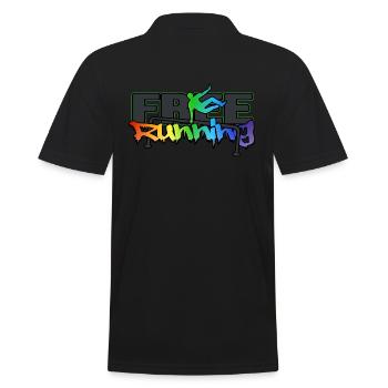 freerunning PARKOUR freerunner - Men's Polo Shirt - black - Back - Kai (181cm)