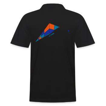 Containerschiff Altona - Männer Poloshirt - Schwarz - Hinten - Kai (181cm)