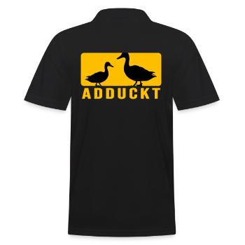 Ente Entensammlung Entenliebhaber "Entensüchtig" - Männer Poloshirt - Schwarz - Hinten - Kai (181cm)