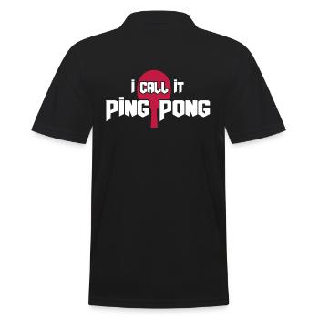 Tournoi de tennis de table PING PONG - Polo Homme - noir - Dos - Kai (181cm)