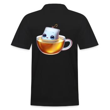 Sachet de thé gourmand - Polo Homme - noir - Dos - Kai (181cm)