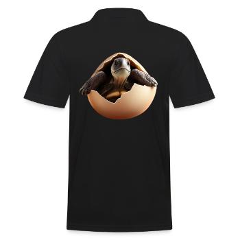 La tortue éclot de l’œuf - Polo Homme - noir - Dos - Kai (181cm)