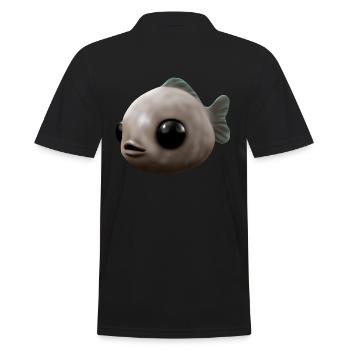 Small big fish - Men's Polo Shirt - black - Back - Kai (181cm)