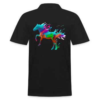Cheval coloré - Polo Homme - noir - Dos - Kai (181cm)