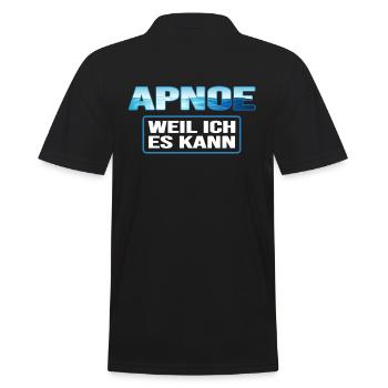 Apnoe Taucher tauchen unter Druck Tauchzeit - Männer Poloshirt - Schwarz - Hinten - Kai (181cm)