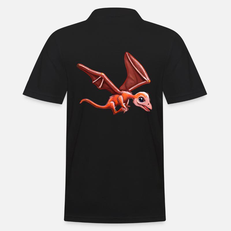 Ptérodactyle volant - Polo Homme - noir