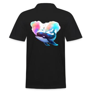 Baleine colorée dans l’océan - Polo Homme - noir - Dos - Kai (181cm)
