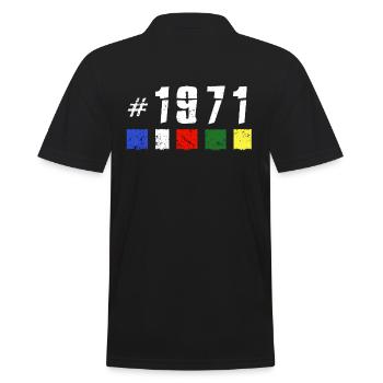 1971 geburtstag nepal wandern jubiläum NEW TIBET - Männer Poloshirt - Schwarz - Hinten - Kai (181cm)