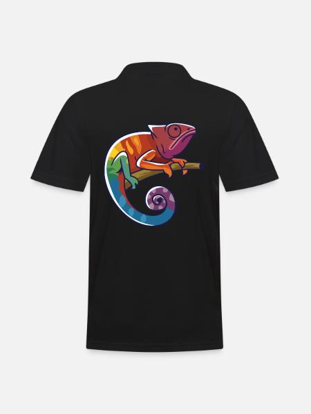 Caméléon coloré - Polo Homme - noir
