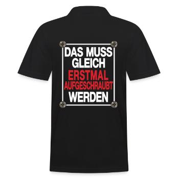 pc nerd error bastler heimwerker schrauber - Männer Poloshirt - Schwarz - Hinten - Kai (181cm)