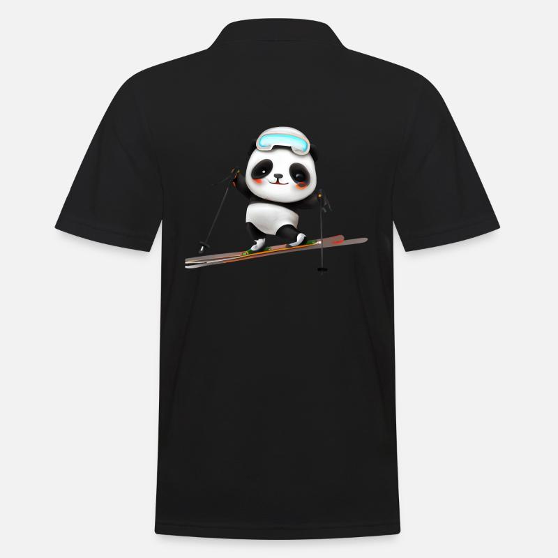 Ski Panda - Polo Homme - noir