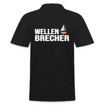 segeln Segelboot ahoi Wellenbrecher Skipper Segler - Männer Poloshirt - Schwarz - Hinten - Kai (181cm)