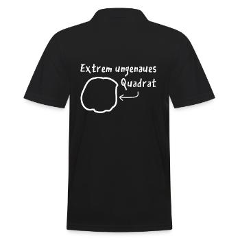 Extrem ungenaues Quadrat Kreis Funshirt Geometrie - Männer Poloshirt - Schwarz - Hinten - Kai (181cm)