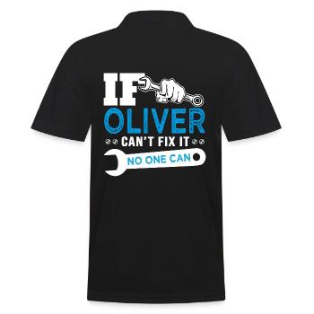 If Oliver can't fix it funny T shirt can't fix it - Polo Homme - noir - Dos - Kai (181cm)
