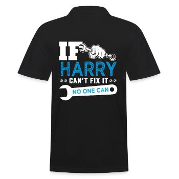 If Harry can't fix it funny T shirt can't fix it - Polo Homme - noir - Dos - Kai (181cm)
