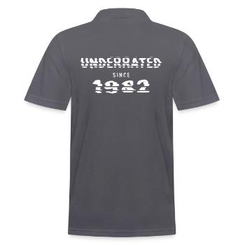 1982 birthday 40 years anniversary underrated - Men's Polo Shirt - charcoal grey - Back - Nico (186cm)