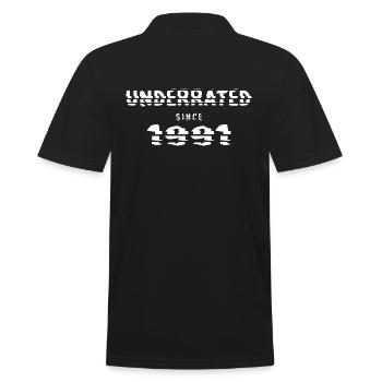 1991 birthday 31 years 31st anniversary underrated - Men's Polo Shirt - black - Back - Kai (181cm)